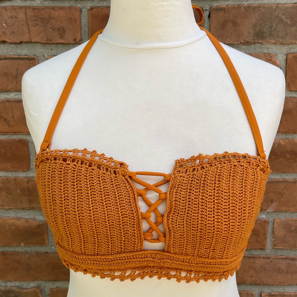 Xhilaration Crochet Halter Bikini Top